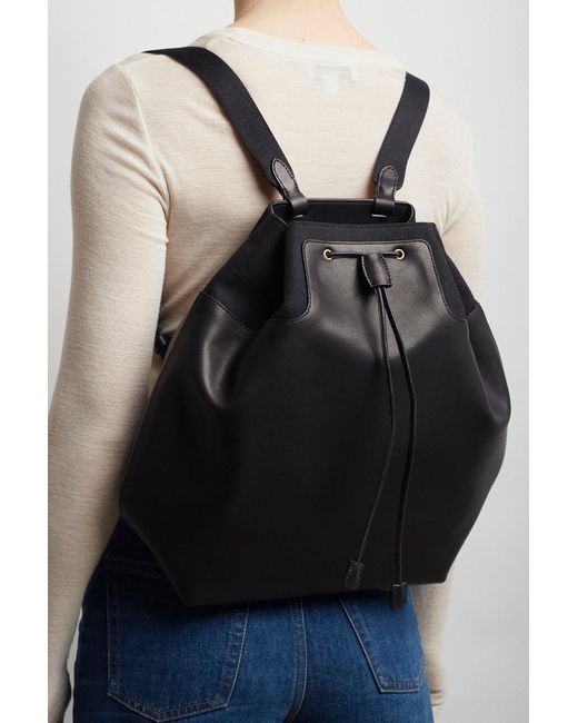 The Row Spring Black Leather Backpack
