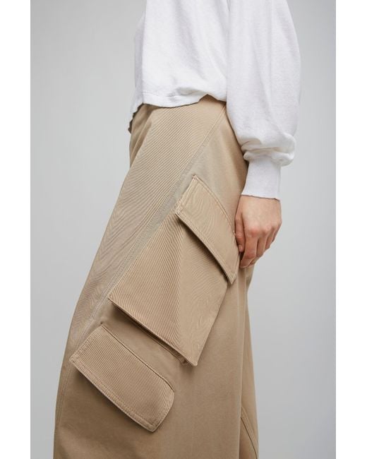 Alaïa Natural Cargo Beige Pants