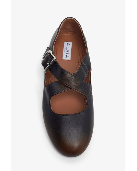 Alaïa White Criss Cross Ballet Flats