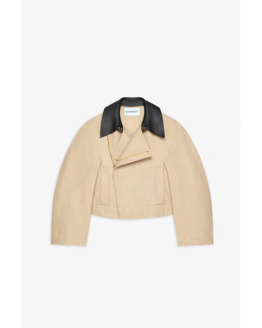 Givenchy Natural Short Beige Zipped Jacket