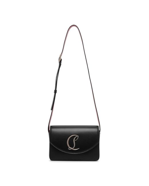 Christian Louboutin Loubi54 Small Black Leather Crossbody Bag
