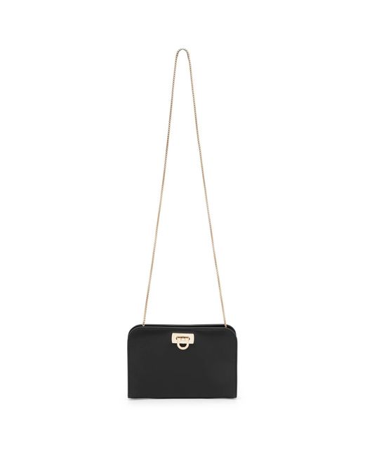 Ferragamo Diana Black Mini Clutch