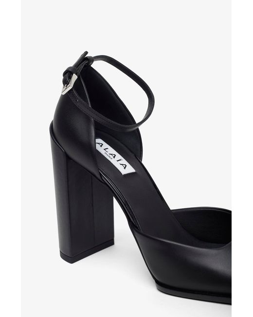 Alaïa White Square 90 Black Pumps