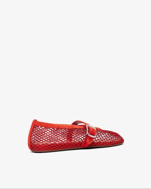 Alaïa Red Mesh Ballet Flats