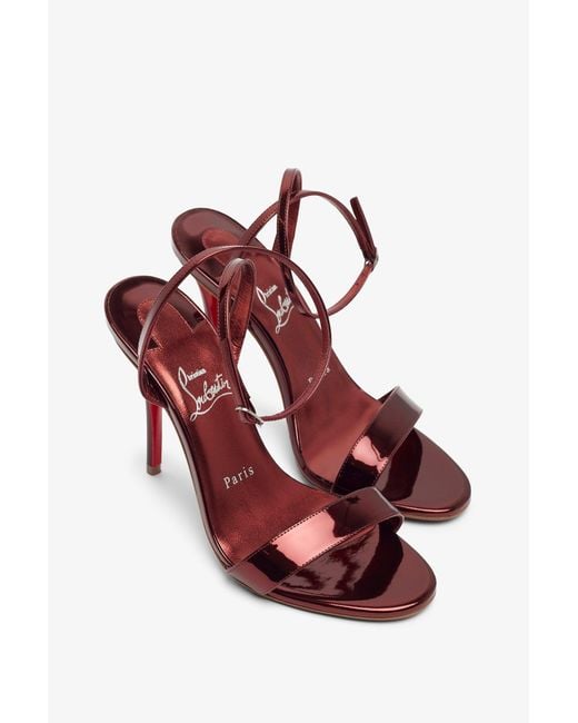 Christian Louboutin Multicolor Miss Z 100 Red Metallic Sandals