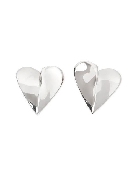 Alaïa Multicolor Torn Heart Silver Earrings