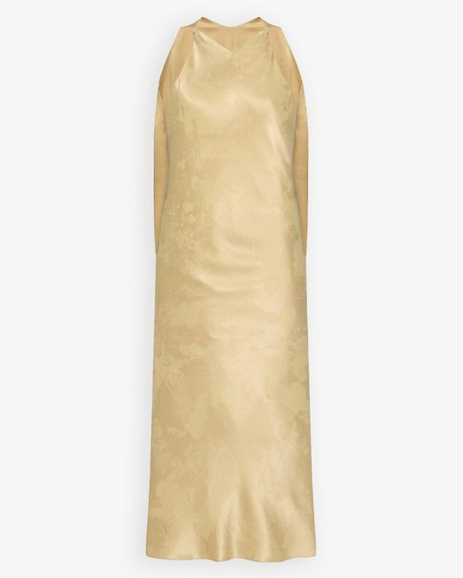 The Row Natural Baras Textured Crepe Silk Dress