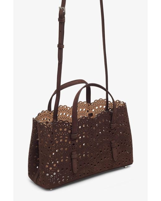 VIP価格.ALAIA Mina 20 vienne vague brown bag 関税送料込 ALAÏA MINA 20 Vienneウェーブ カーフスキン製バッグ | トート