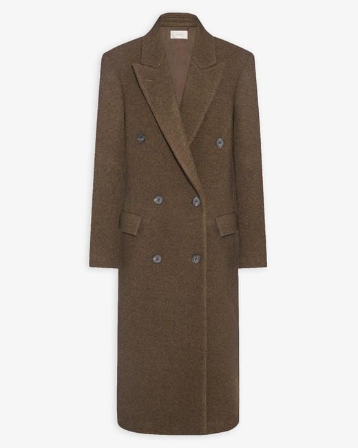 The Row Brown Bamira Double-Faced Wool Coat