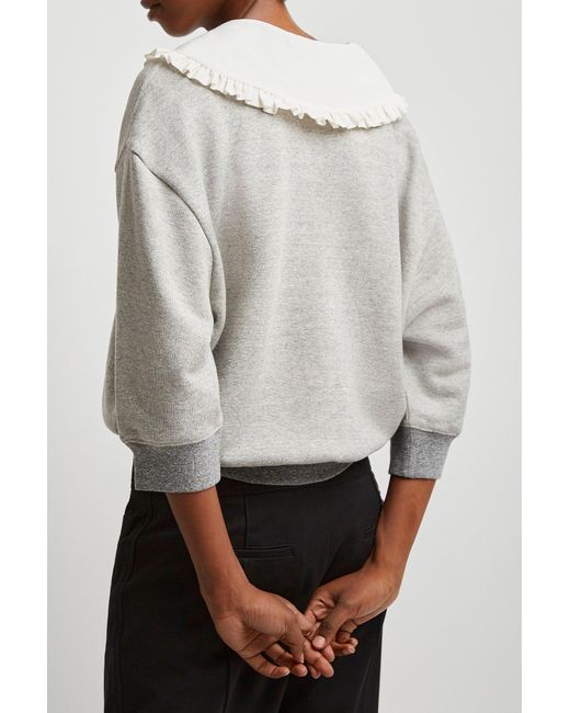 Chloé Gray Collared V-neck Jumper