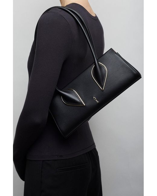 Christian Louboutin Venus Black Baguette Shoulder Bag