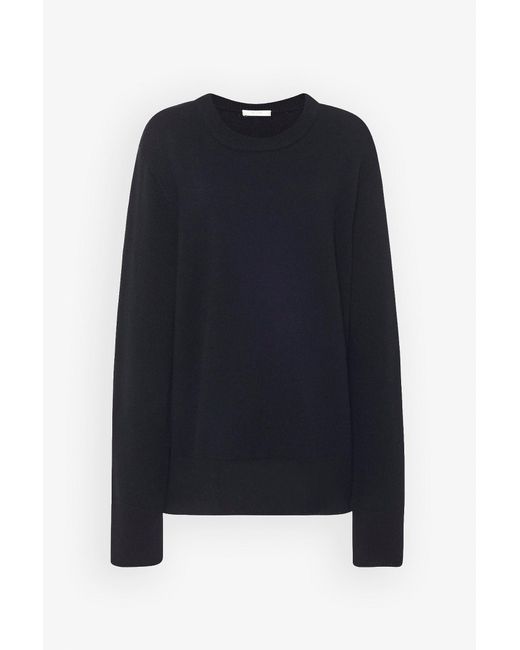 The Row Blue Sibem Cashmere Wool Sweater