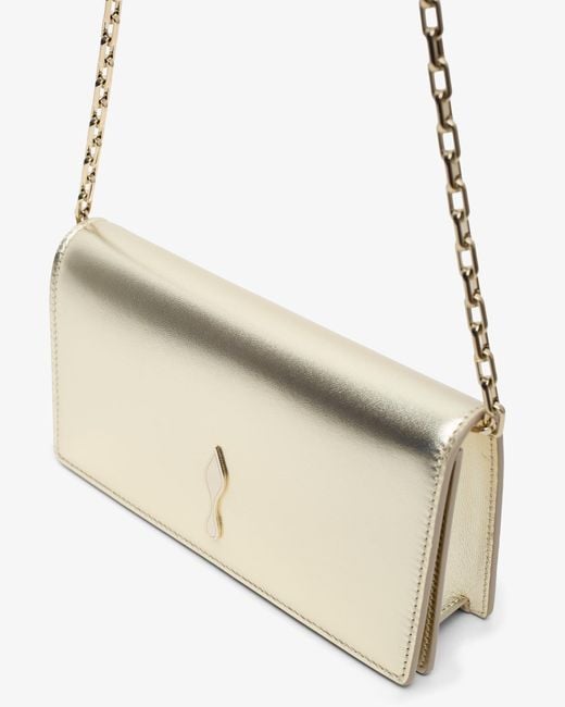 Christian Louboutin Natural Bettina Laminated Nappa Clutch