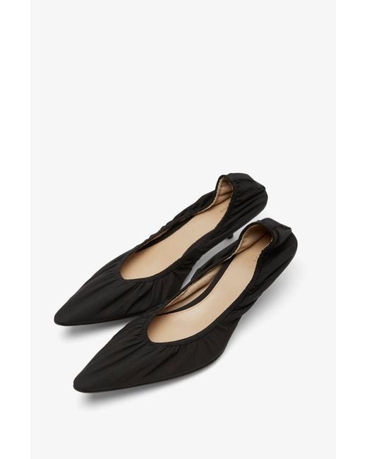 The Row White Liisa Black Kitten Pumps