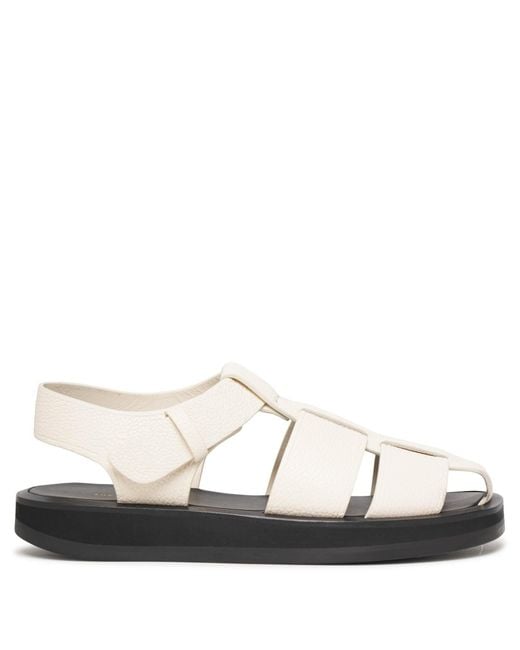 the row white sandals