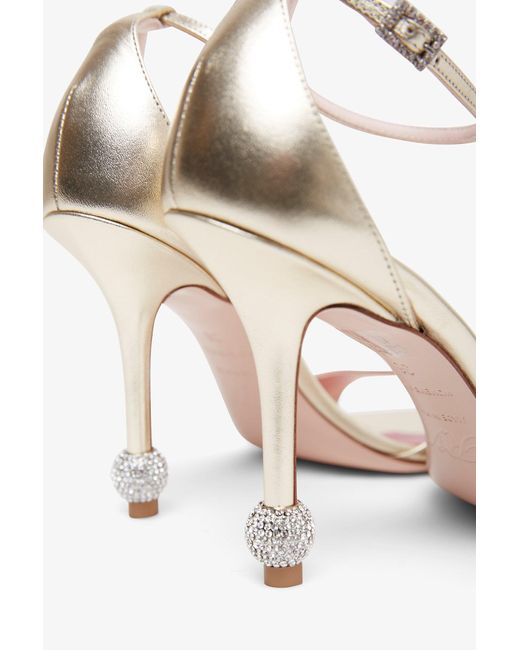 【関税込み】ROGER VIVIER Marlene' sandals ROGER VIVIER Marlene 100 crystal-embellished satin sandals