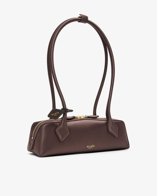Alaïa Le Teckel Small Brown Satin Bag