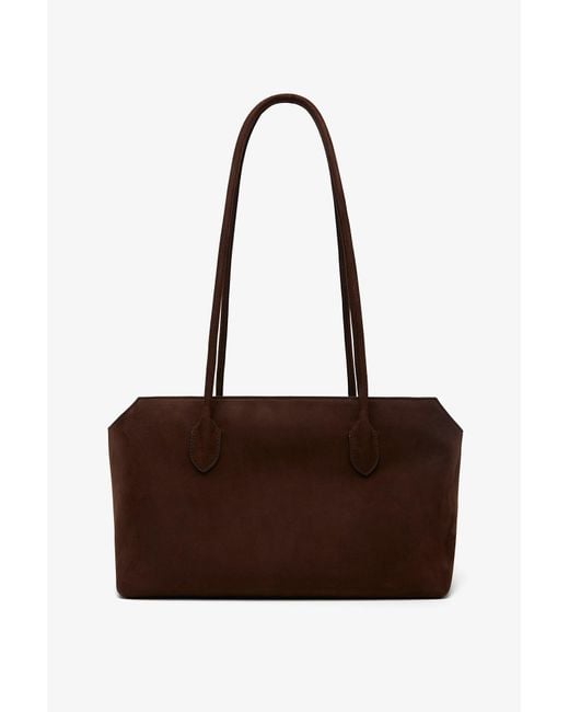 The Row Terrasse Dark Brown Nubuck Bag