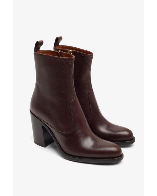 Chloé Phoenix Dark Brown Leather Boots