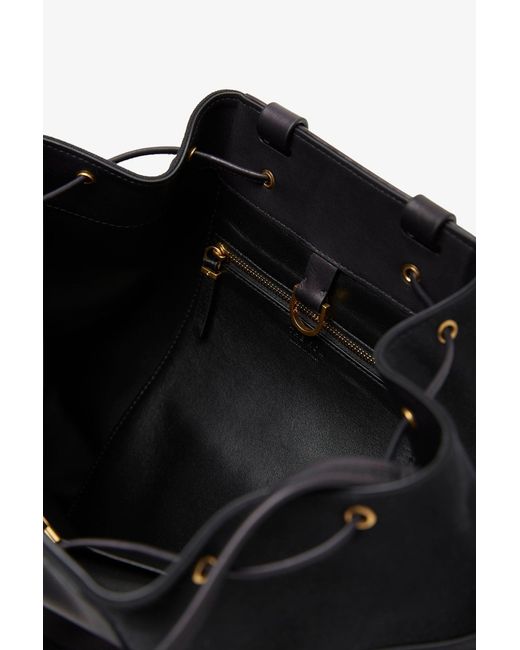 The Row Spring Black Leather Backpack