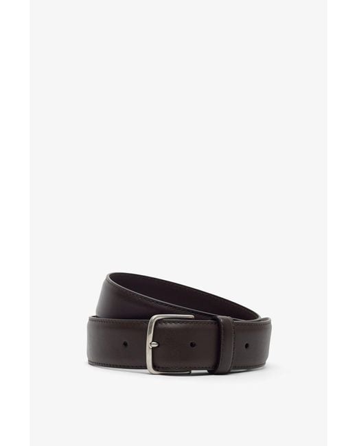 The Row Black Maxi Classic Brown Leather Belt