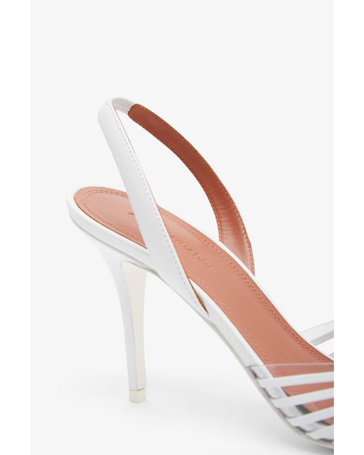 AMINA MUADDI White Lori 90 Nappa Slingback Pumps