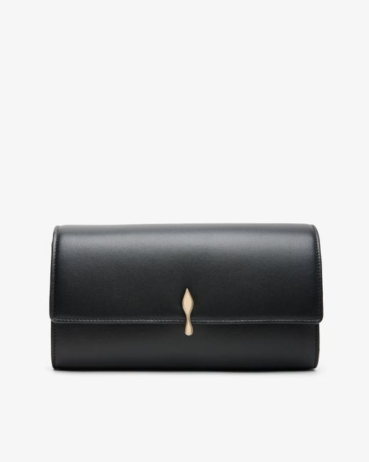 Christian Louboutin Black Bettina Wallet On A Chain Clutch