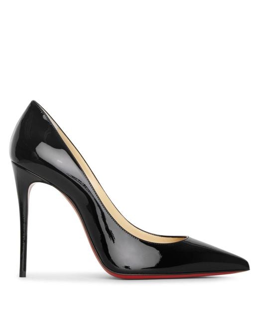 Christian Louboutin Leather Kate 100 Black Patent Pumps Lyst