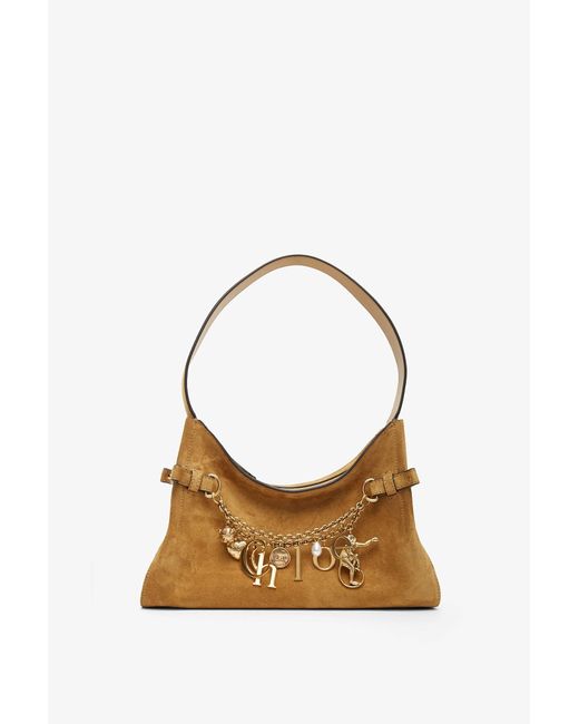 Chloé Metallic Chloe Charms Small Khaki Shoulder Bag