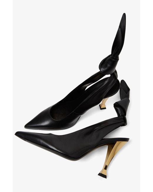Givenchy Black Beauw Leather Slingback Pump
