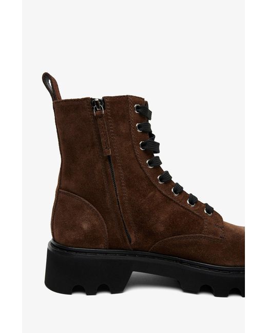 Roger Vivier Brown Viv Rangers Lace Up Boots