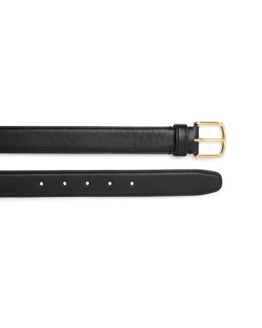 The Row Classic Black Gold Buckle Belt