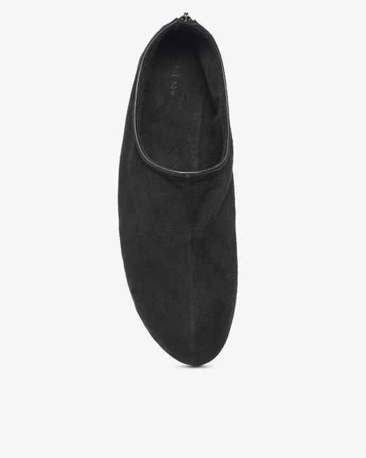 The Row Black Stellene Suede Ballet Flats