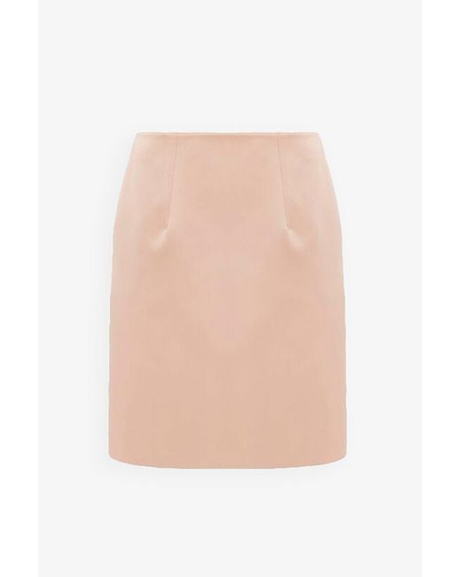 Chloé Natural Rose Dust Satin Skirt