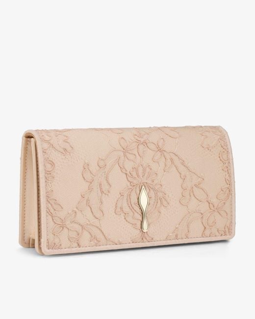 Christian Louboutin Natural Bettina Crepe Satin Light Blush Clutch