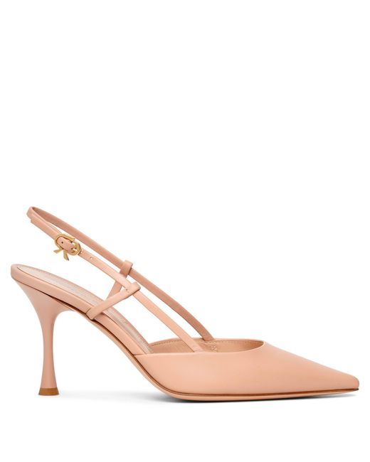 Gianvito Rossi Ascent Beige Leather Pumps in Pink Lyst