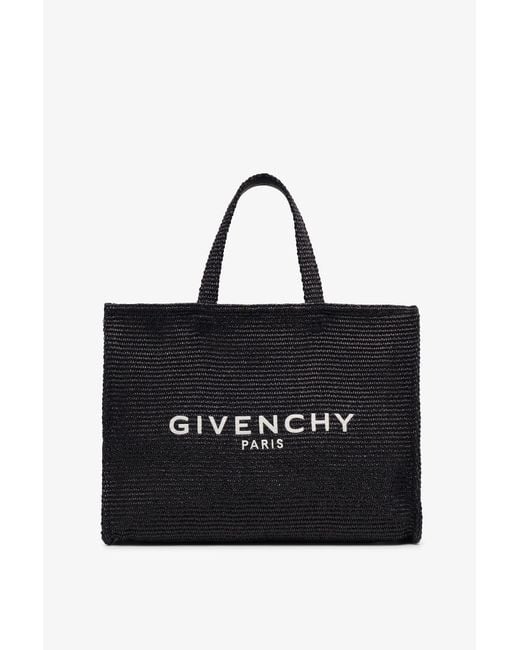 Givenchy G-tote Black Raffia Tote Bag