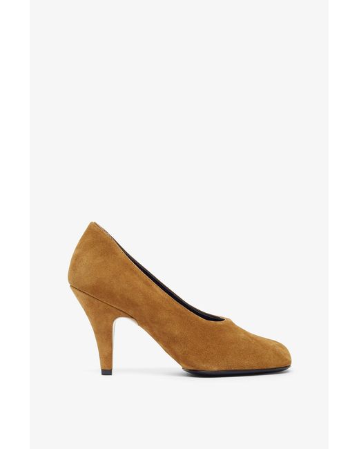 Phoebe Philo White Soft 90 Beige Suede Pumps