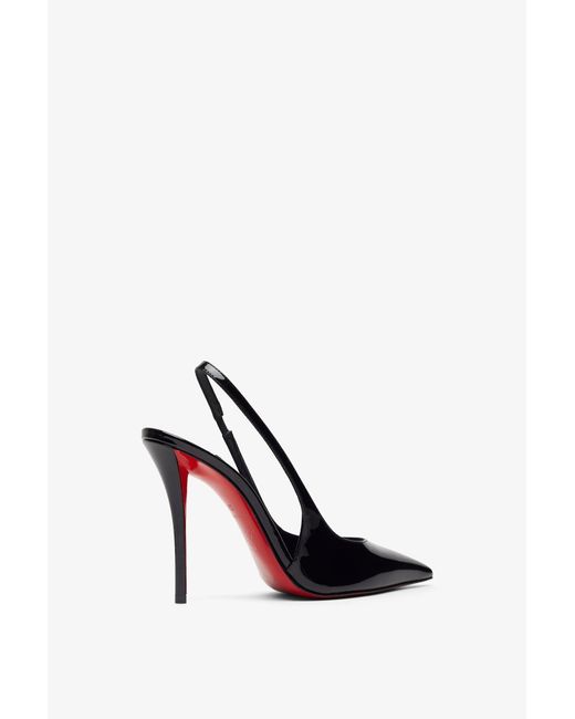 Christian Louboutin White Miss Z 100 Patent Slingback Pumps