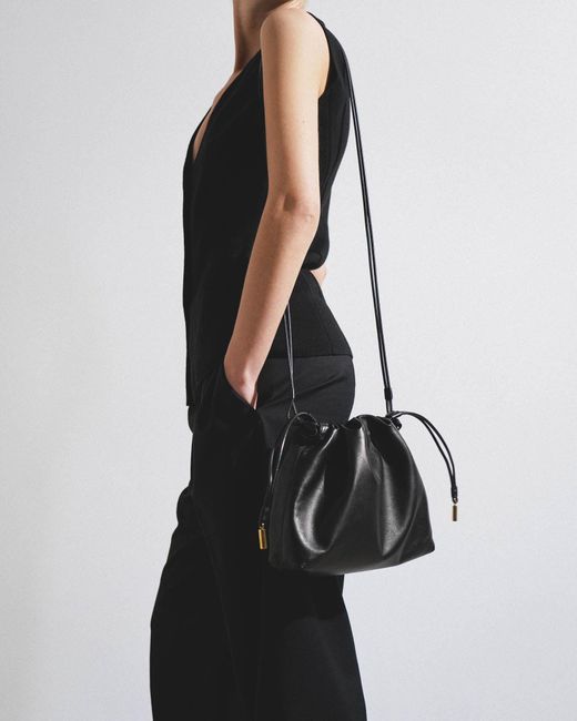 The Row Angy Black Leather Bag