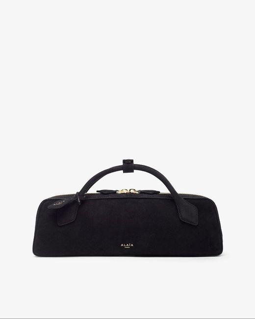 Alaïa Blue Le Teckel Black Suede Clutch