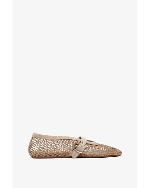 Alaïa Multicolor Greige Mesh Ballet Flats