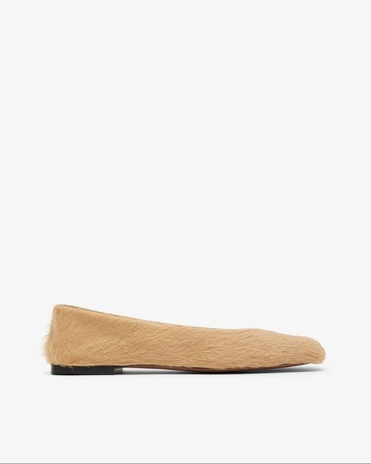 The Row White Square Ballet Flats