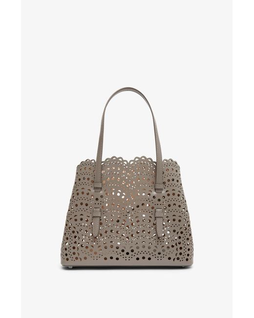 Alaïa Multicolor Mina 25 Taupe Leather Tote Bag