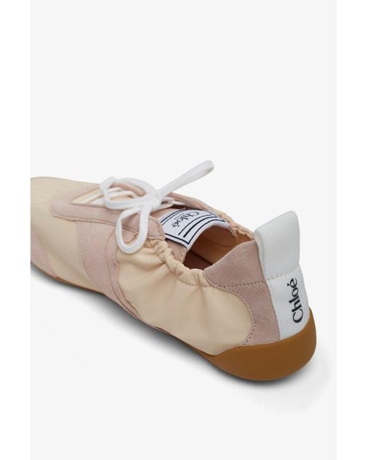Chloé White Chloe Kick Blushy Beige Sneakers