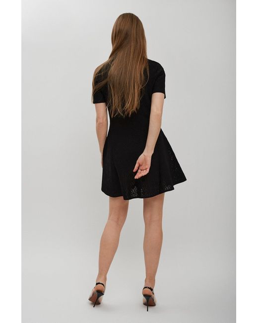 Givenchy Black Polo Collar Short Dress