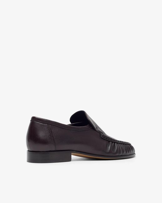 The Row Black Soft Mocassin Two Brown Flats