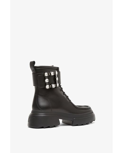 Roger Vivier Wallaviv Black Leather Boots | Lyst UK