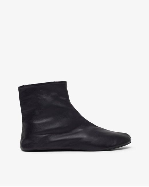 The Row Blue Stella Black Leather Boots