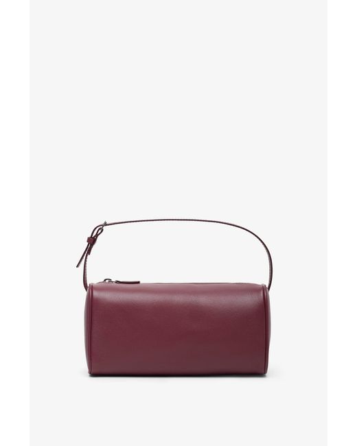 The Row Purple 90's Burgundy Leather Bag